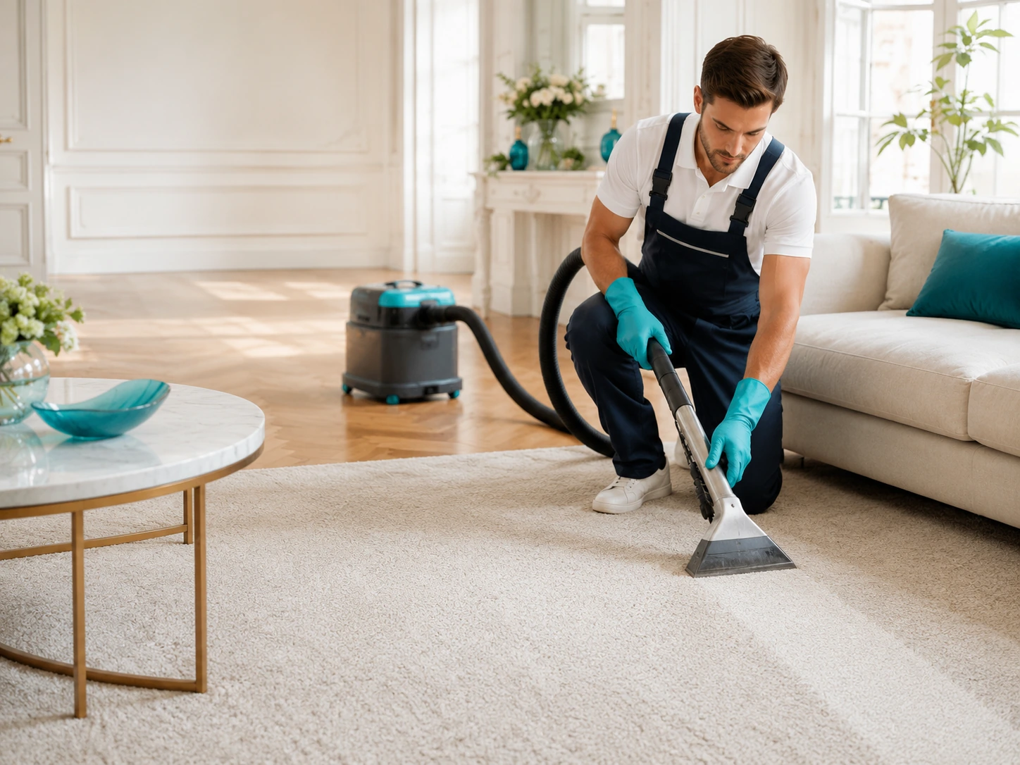 Nettoyage professionnel d’un tapis à domicile à Versailles